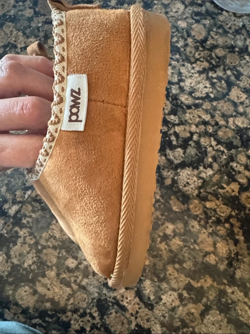 🔥5/$10🔥Cozy Kids Tan Slip-On Slippers